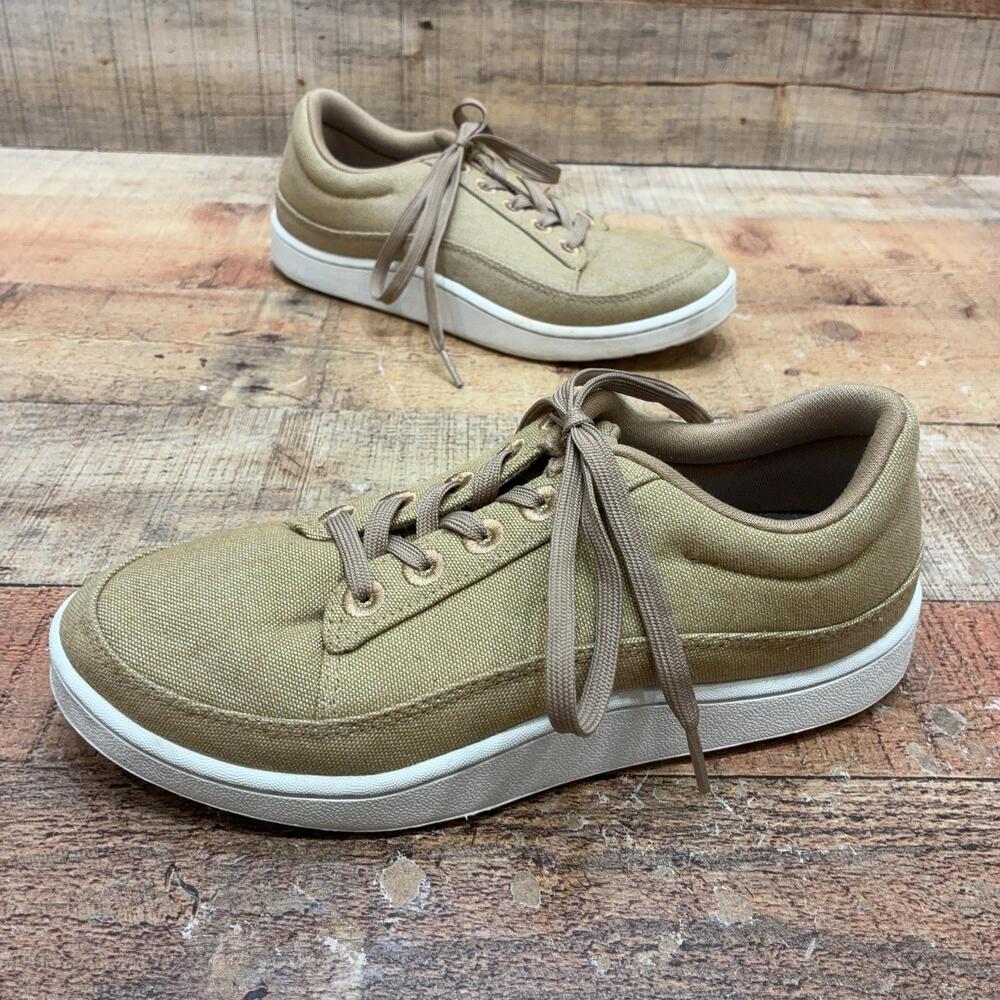 Allbirds CP Shoes Womens Size 8 38 Beige Canvas Low Top Walking Comfort Sneaker
